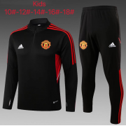 Kid's 22/23 Manchester United Training Suits Black